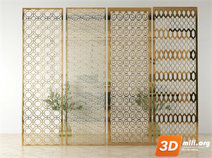 Folding screen Skp Files 